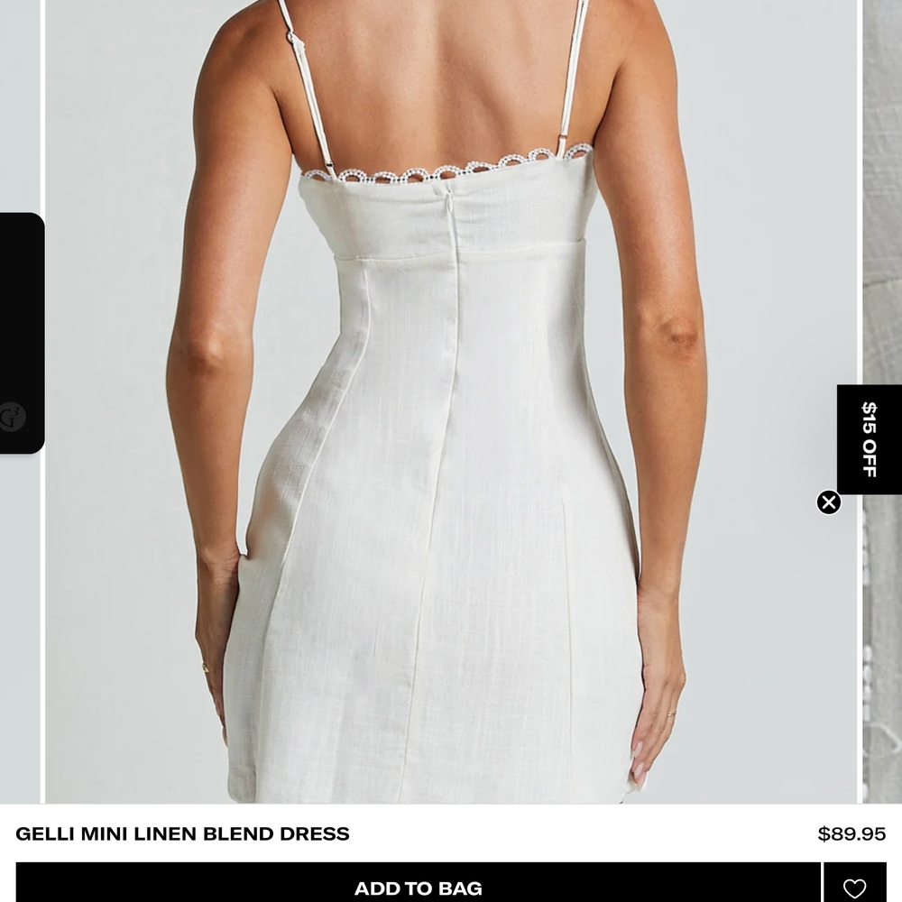 Elegant White Lace Trim Dress - Picture 5 of 8